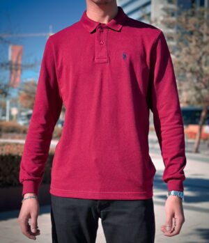Home polo homme classique bordeaux