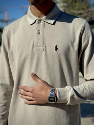 polo homme classique beige