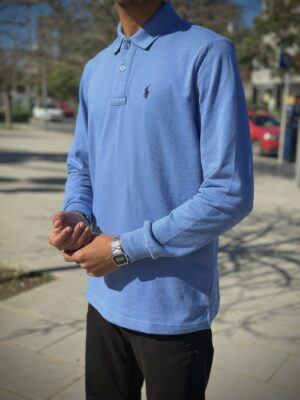Home polo homme classique bleu ciel