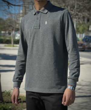 polo homme classique gris